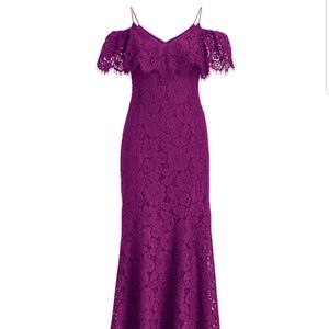 Lauren Ralph Lauren Purple Lace Evening Dress